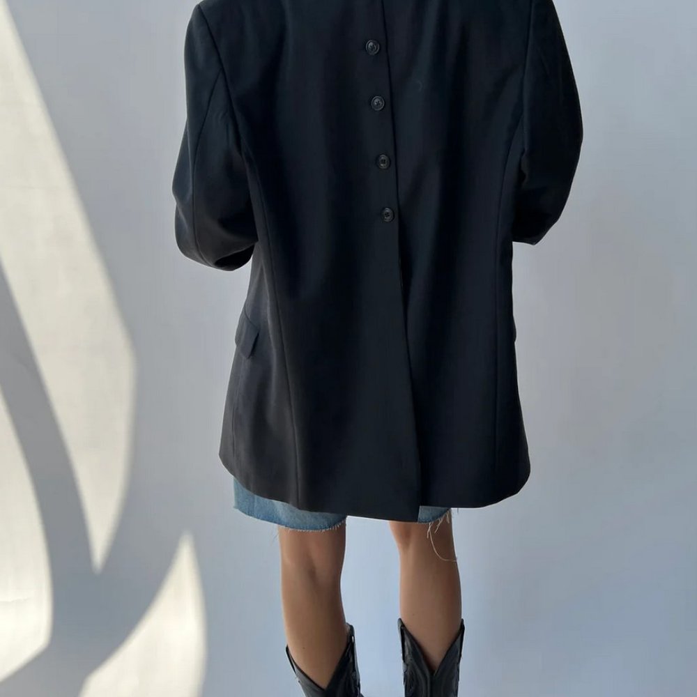 Havre Studio Double breasted dark blue Button Back Blazer